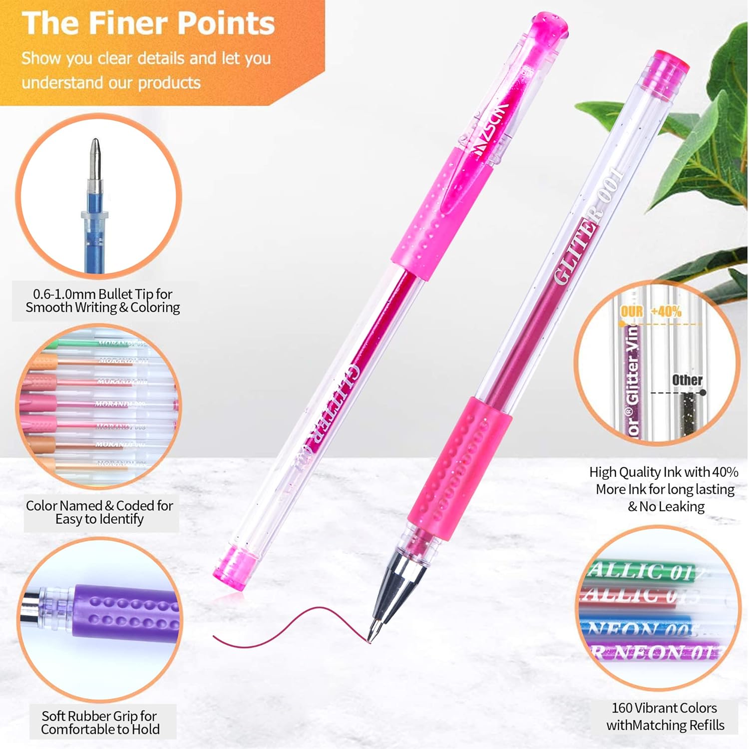 320 Pack Gel Pens for Adult Coloring - Image 3