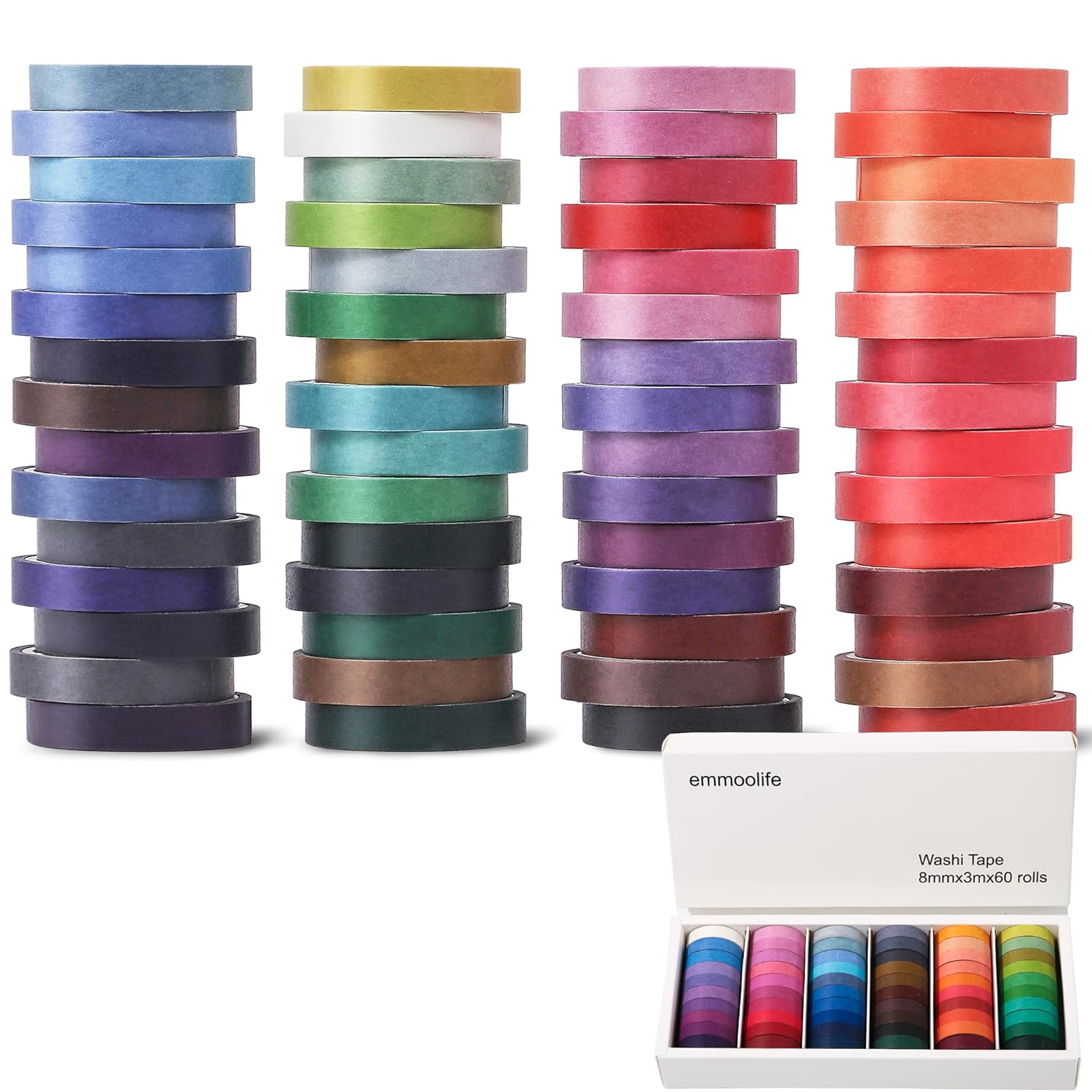 60 Rolls Washi Tape Sets Wrapping Planner - Image 5